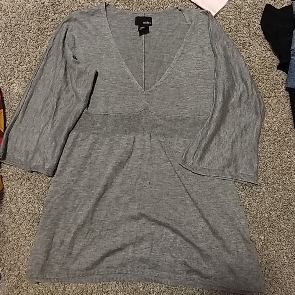 Grey 3/4 sleeve top